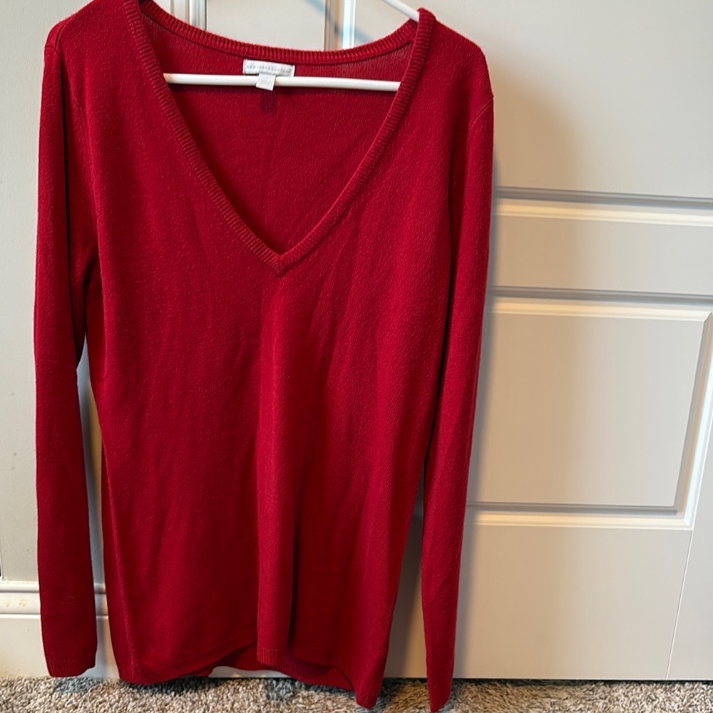 New York & Company Crimson Knit Top - Picture 1 of 5